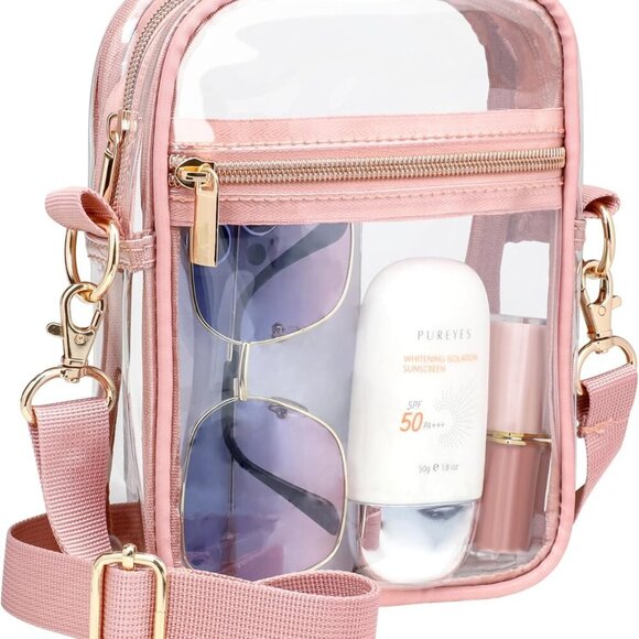 Clear Bag for Stadium Events - Clear Purses for Women Stadium Crossbody Messenge - Picture 1 of 8